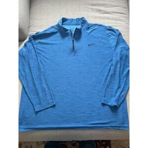 Nike Dri-FIT 1/4 zip long-sleeve athletic shirt in blue Size XxL